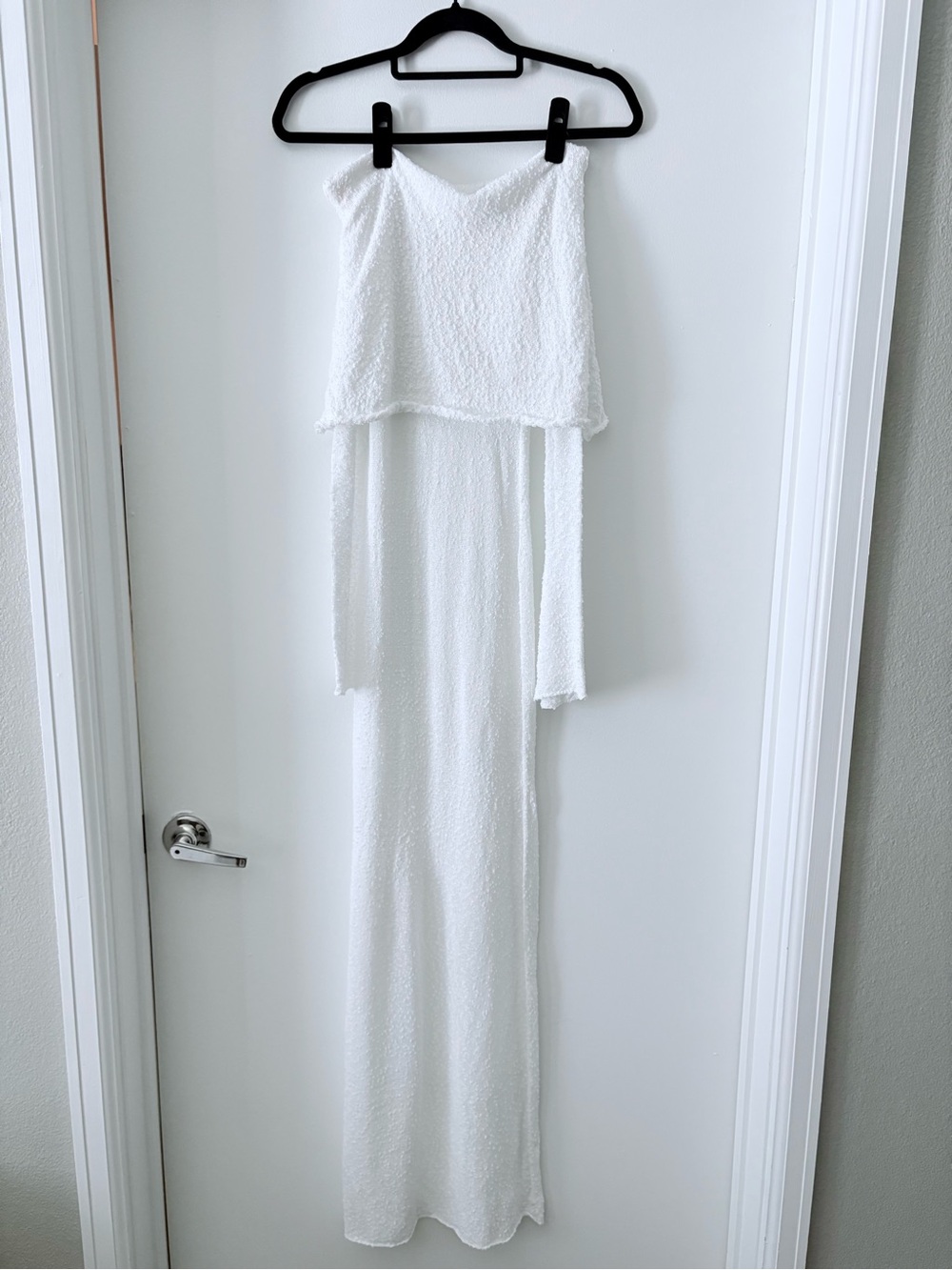 Strapless White Maxi Dress
